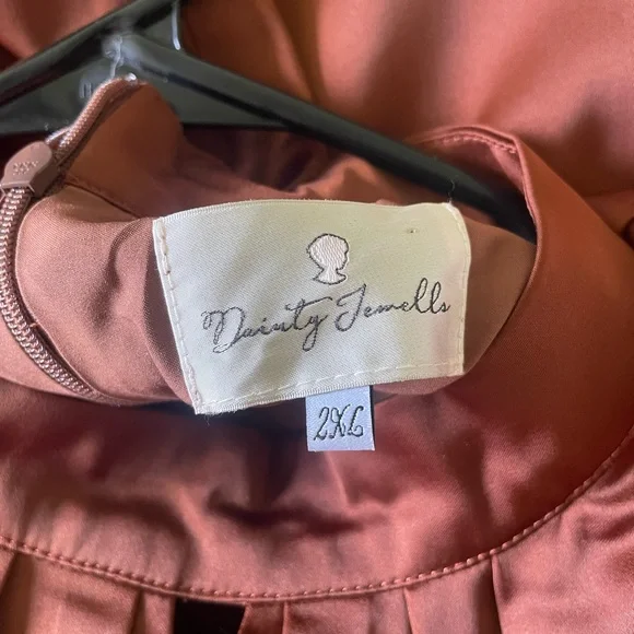 Dainty Jewells Brown Bishop Sleeve Gown - Picture 2 of 2